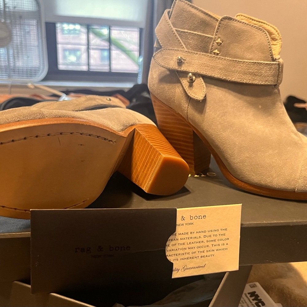 Rag & Bone Women's Gray Suede Ankle Boots